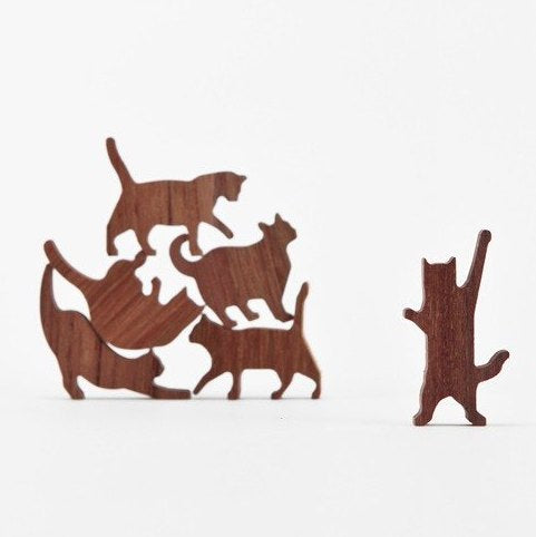 Small Wooden Cat Pile Game - My Modern Met Store