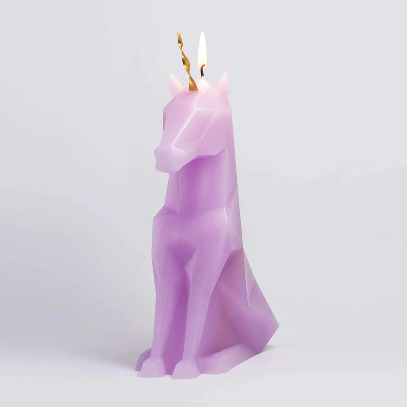 Einer Unicorn Candle in Lilac