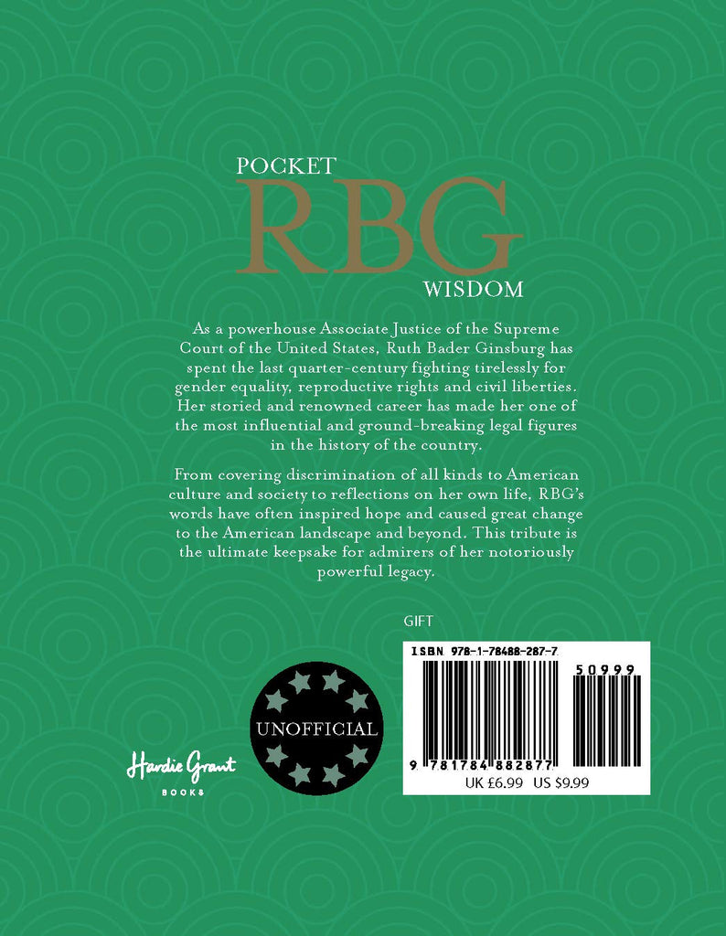Pocket RBG Wisdom Book Back Cover