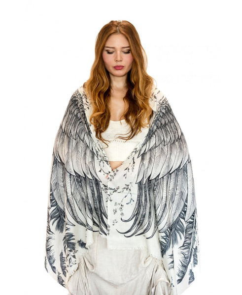 White Wings Bird Scarf - My Modern Met Store