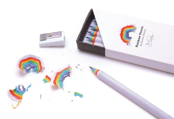Multicolor Pencils: Pack of 5 Rainbow Pencils - My Modern Met Store