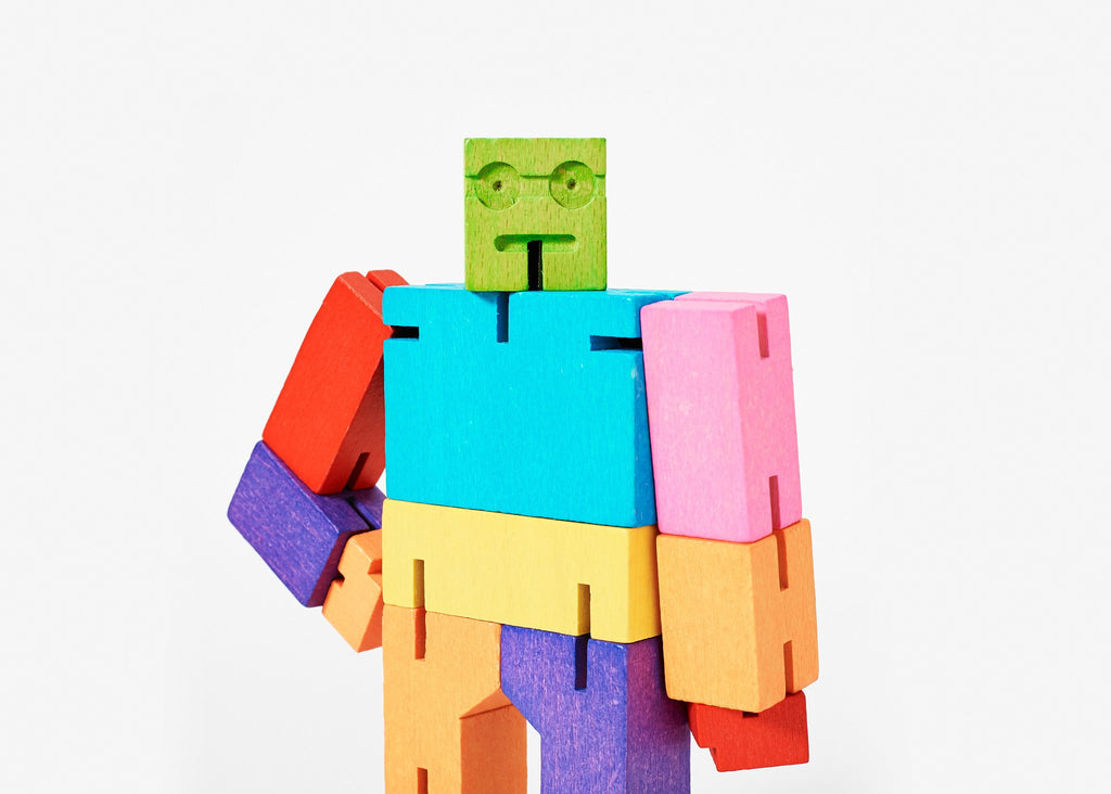 'Cubebot' Multicolored Wood - My Modern Met Store