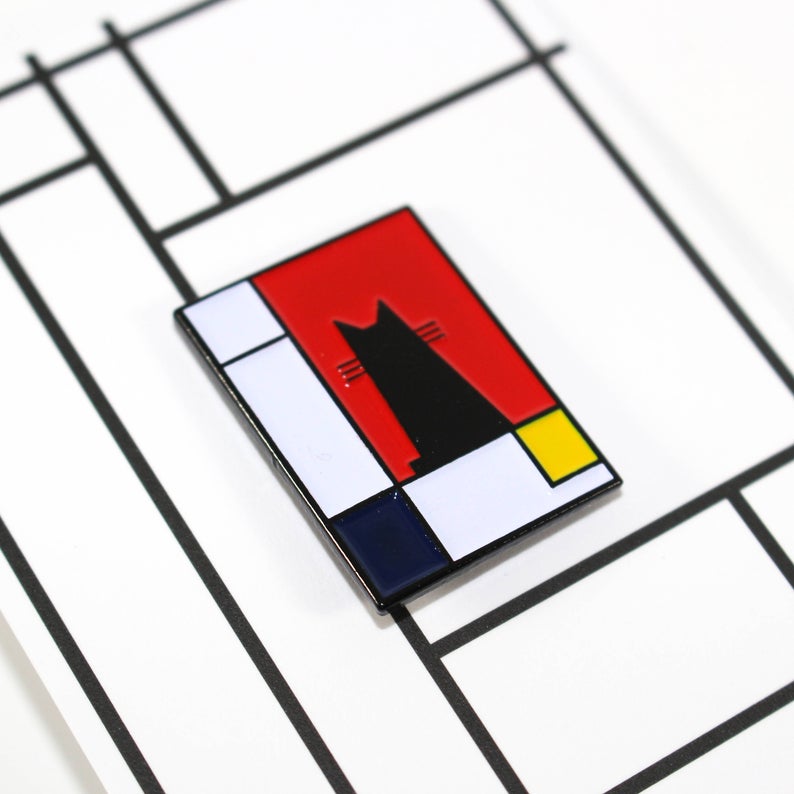 'Meowdrian' Enamel Pin - My Modern Met Store