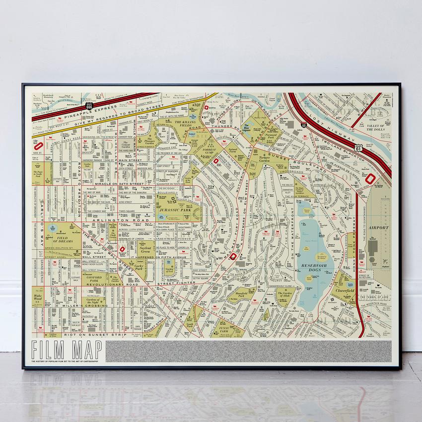 Film Buffs Will Fall In Love With This Movie Inspired Wall Art Decor   Dorothy Film Map 4 1200x1200 