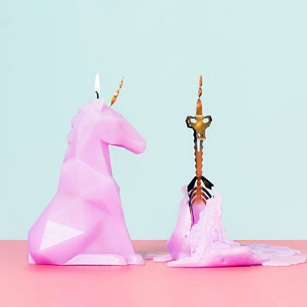 Einer Unicorn Candle in Lilac