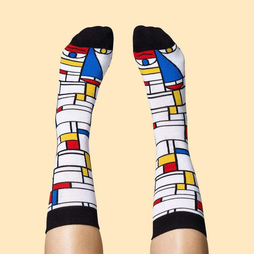 'Feet Mondrian' Socks - My Modern Met Store