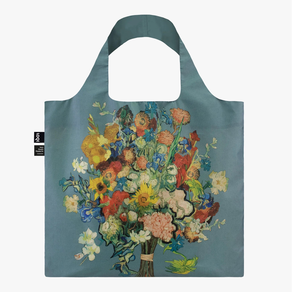 Blue Flower Pattern Tote Bag