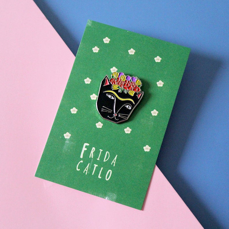'Frida Catlo' Enamel Pin is a Feline-Inspired Homage to Frida Kahlo– My ...