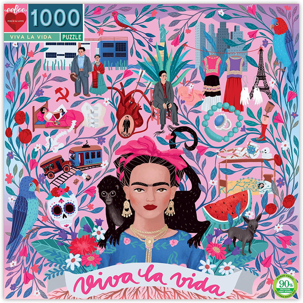 1,000 Piece Frida Kahlo Puzzle by eeBoo