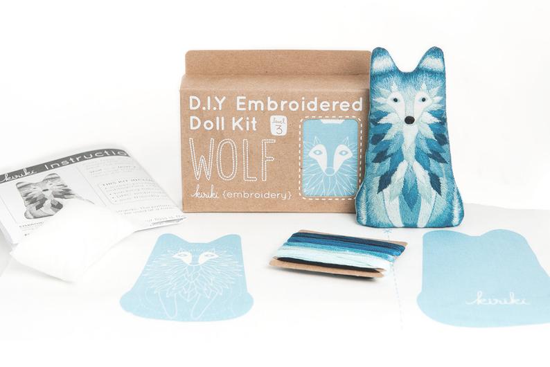 Wolf Embroidery Kit - My Modern Met Store