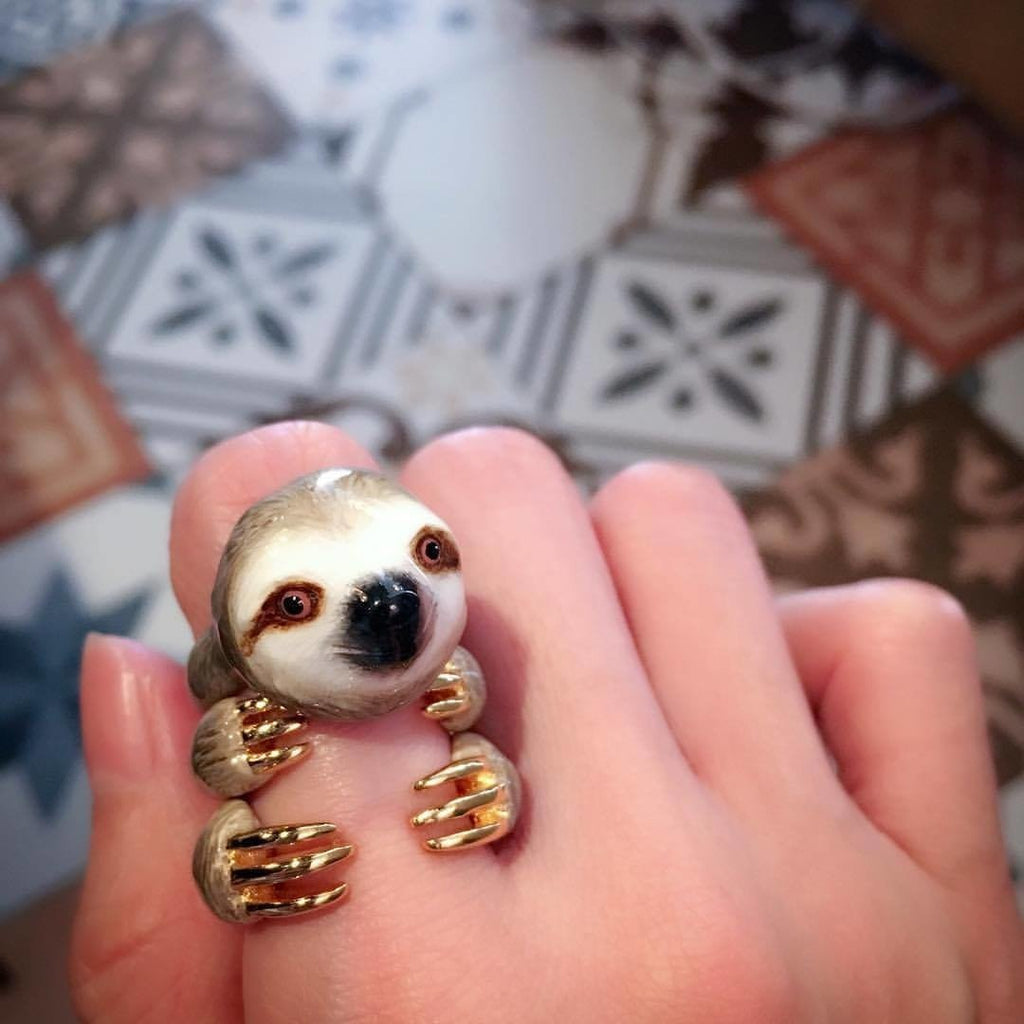 Adjustable Three-Piece Sloth Ring - My Modern Met Store