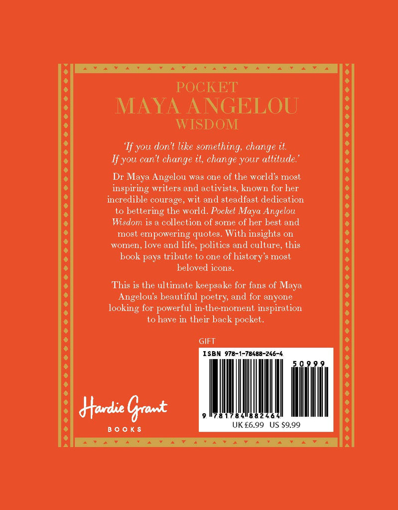 Maya Angelou Wisdom Book Back Cover