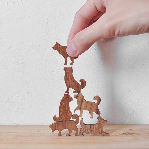 Wooden Toy Dog Stacking Game