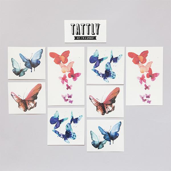 Aqua Butterflies by Stina Persson from Tattly Temporary Tattoos