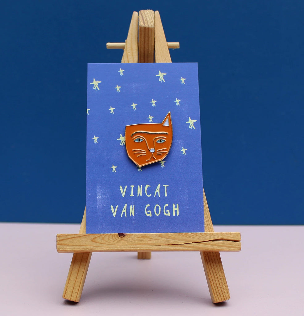 'Vincat van Gogh' Enamel Pin - My Modern Met Store