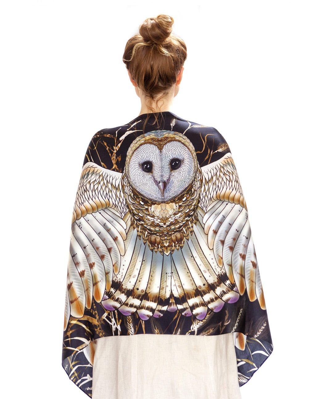 Cute Owl Bird Soft Lightweight Wool Scarf Shawl