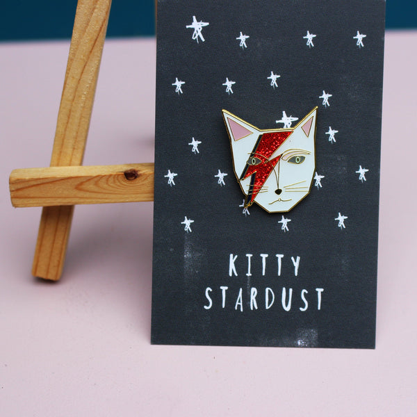 'Kitty Stardust' Enamel Pin - My Modern Met Store